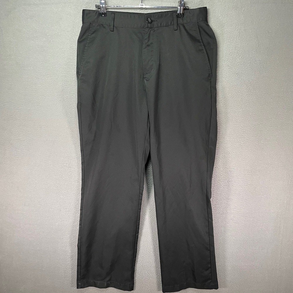 Adidas Golf Pants Mens 30x30 Black Climalite Flat Front X24882